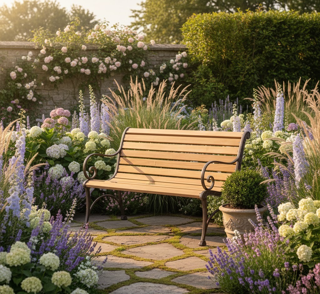 Natuurlijke tuindesign stijl