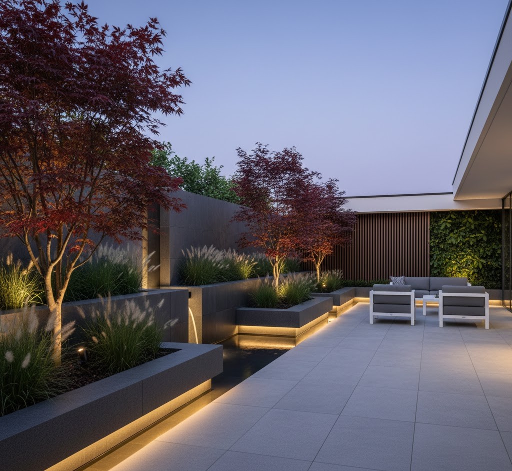 Moderne tuindesign stijl