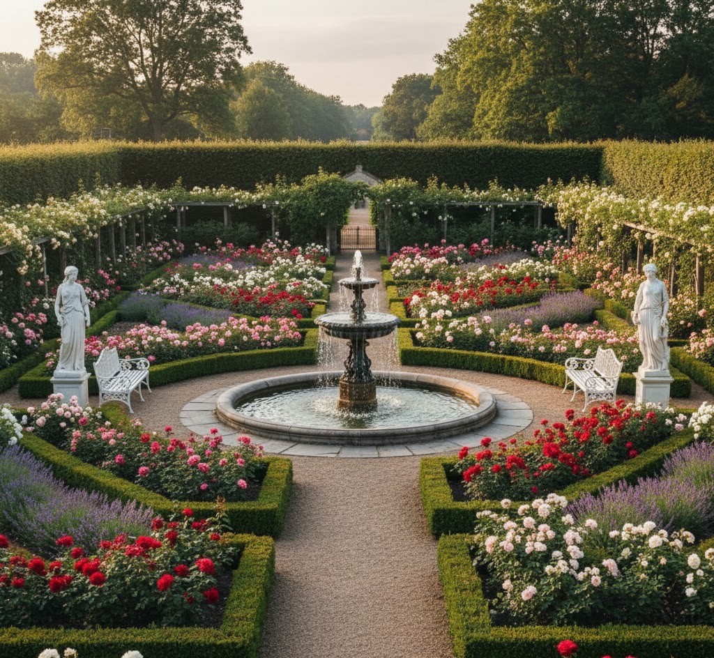 Klassieke tuindesign stijl